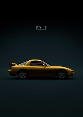 Mazda RX7 1999 Yellow