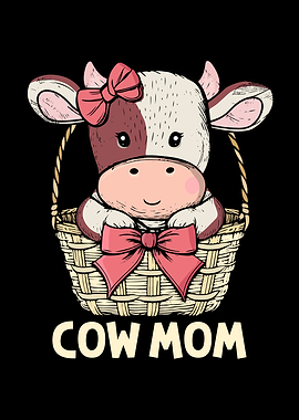 Cow Mom Cow Lover Women