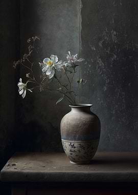 Serene Still Life Flowers