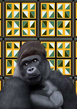 Gorilla Yellow Geometric