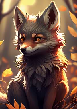 Cute Wolf Animal Puppy