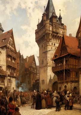 Medieval Town Square