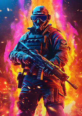 Neon Army Soldier