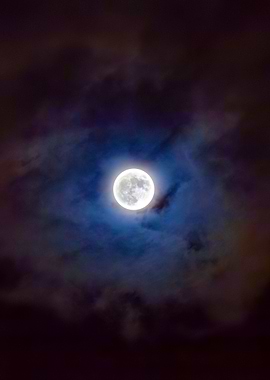Moon in the clouds