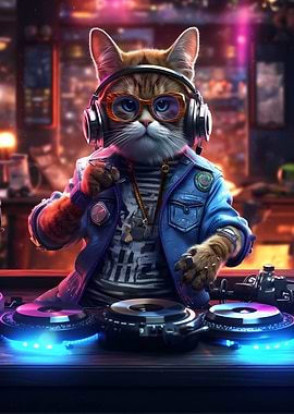 The Cyberpunk Cat DJ