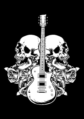 Electric Guitar Skull