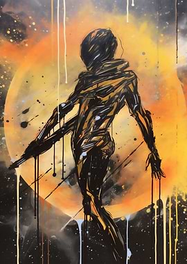 Abstract silhouette art