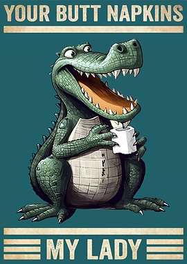 Your Butt Napkin Alligator