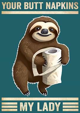 Sloth Your Butt Napkins
