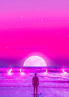 Moon Purple Beach