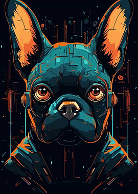 Cyberpunk French Bulldog