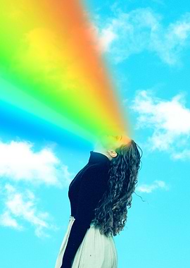 Rainbow Girl in the sky