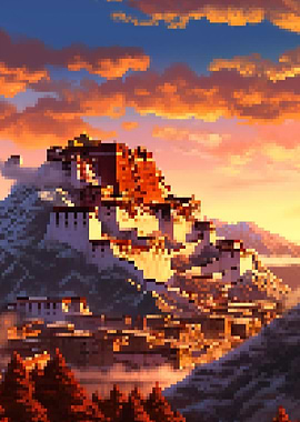Potala Palace pixel art