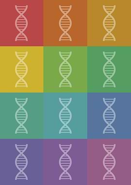 DNA Science Icons Pop Art