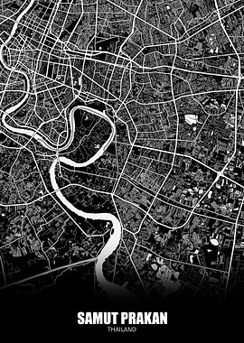 Samut Prakan Thailand Map