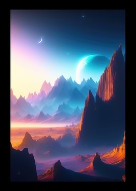 Moon Over The Mountains