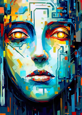 Abstract Art Womans Face
