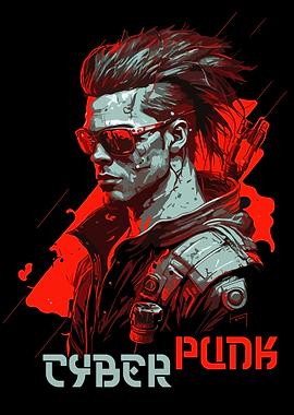 Cyberpunk Man Illustration