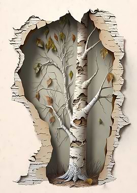 Twisted Ragged Edge Tree