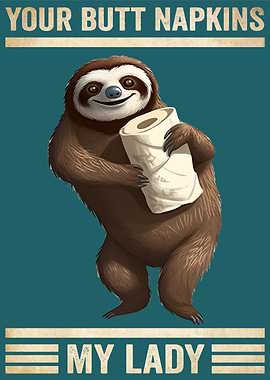 Sloths Your Butt Napkins