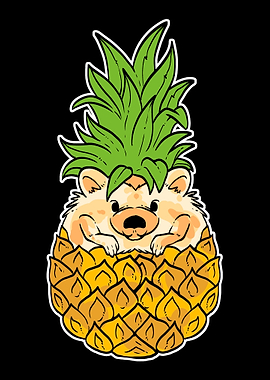 Pineapple Hedgehog Pet Lov