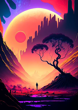 Psychedelic landscape