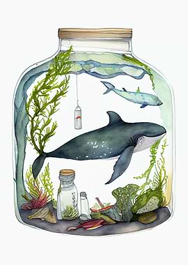 Draw a Mini Whales Playing