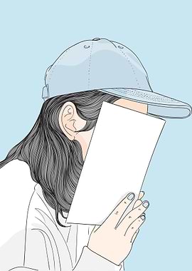 Sleepy Girl Reading Book