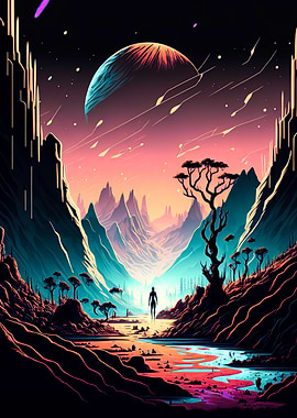 Psychedelic landscape