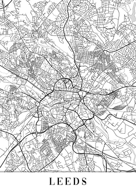 Leeds White Map