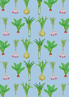Vegetable Pattern Garlic