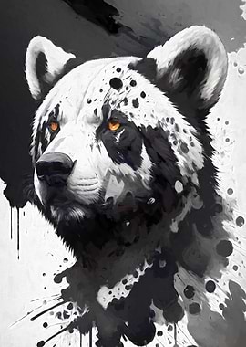 Ink Style Bear
