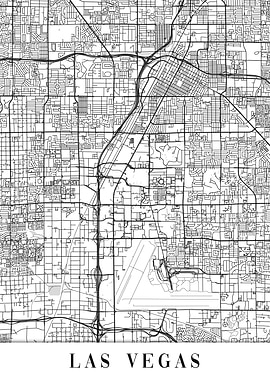 Las Vegas White Map