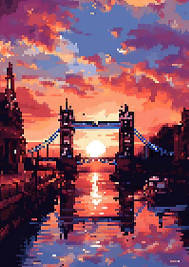 London pixel art