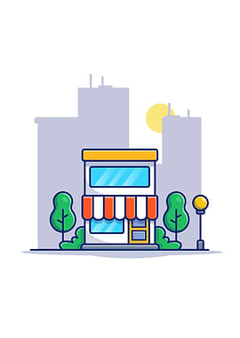 Shop Building Cartoon