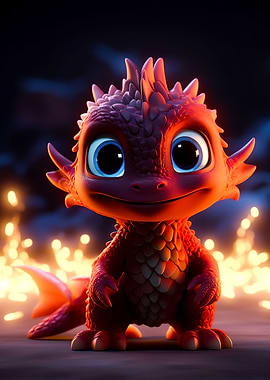 Baby dragon neon