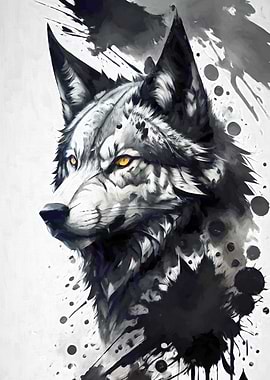 Ink Style Wolf
