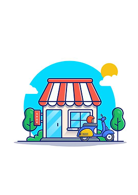 Shop Building Cartoon