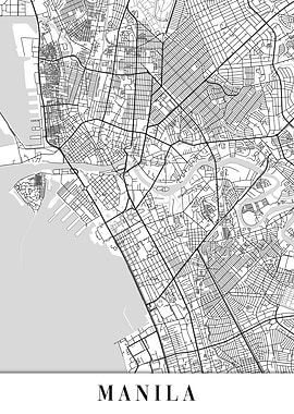Manila White Map