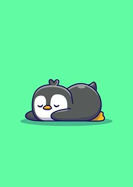 Cute Penguin Sleeping