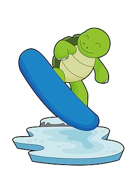Turtle Snowboarder