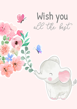 Elephant and flower