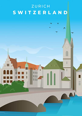 Zurich Travel Art