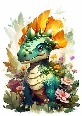 Baby Dinosaur Poster