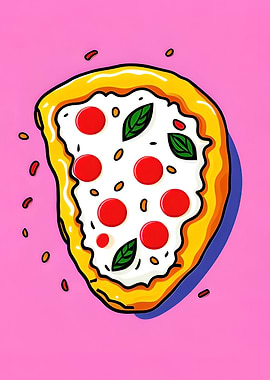 Italian Pizza Illustration