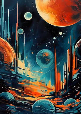 Abstract Space Gouache