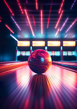 Neon Bowling Ball