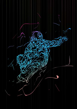 Skateboarder doing a jump