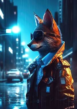 Cyberpunk fox agent