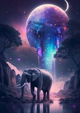 Elephant Moonlight